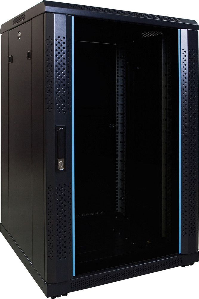 18U serverkast met glazen deur