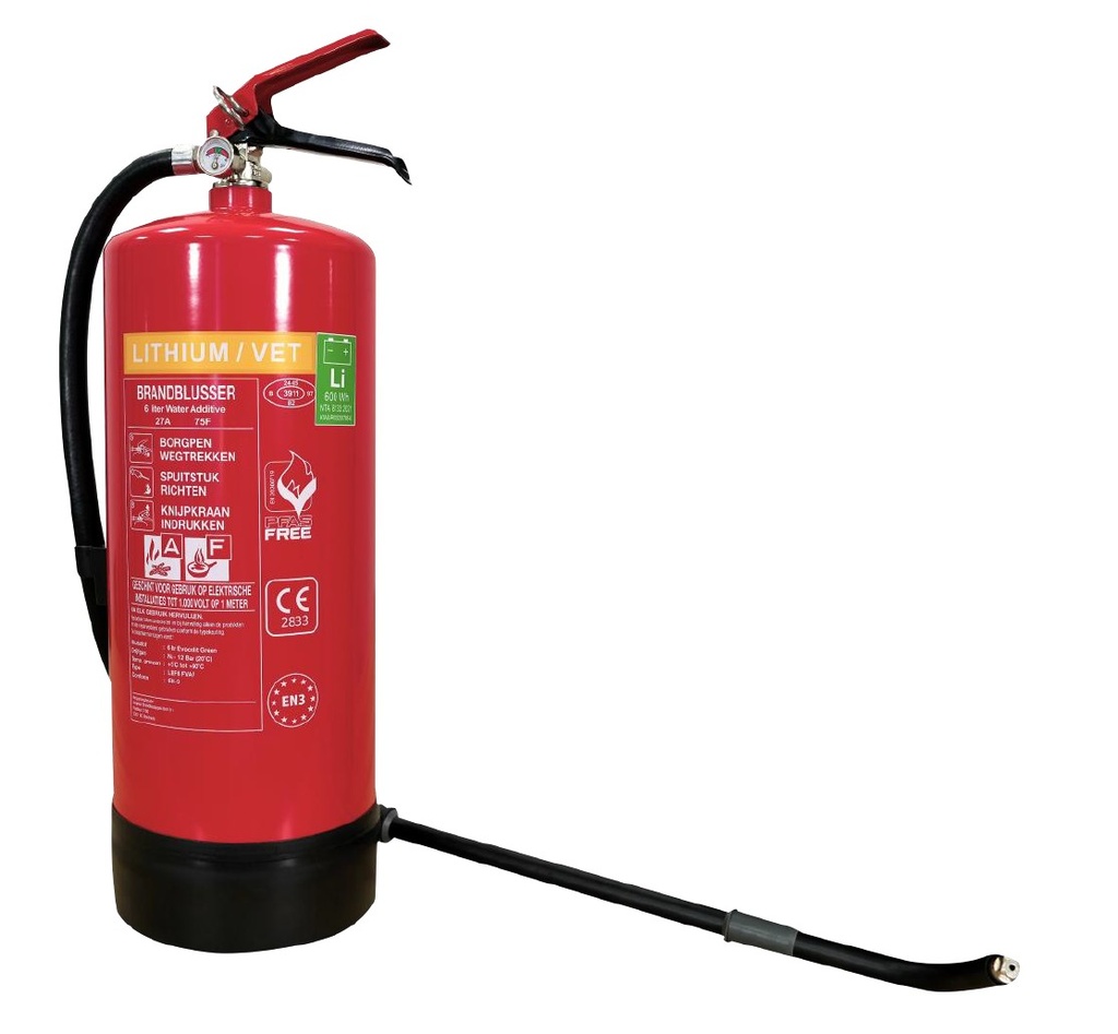 Lithiumschuimblusser 6 Liter LBF-6 FVAF