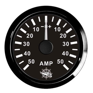 [EU27.320.23] Osculati ammeter w/shunt 50 A black/black