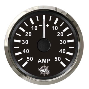 [EU27.321.23] Osculati ammeter w/shunt 50A black/glossy