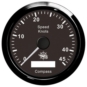 [EU27.780.02] Osculati speedometer w/GPS compass black/black